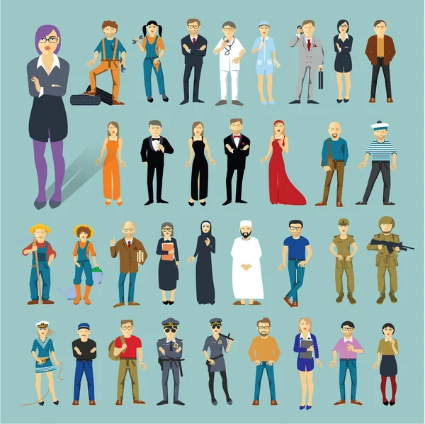 Characters and professions vector objects. — Stock Vector