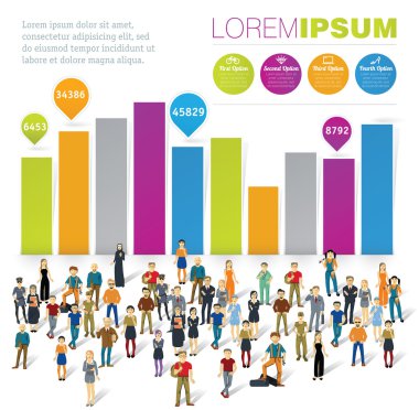 İnsan infographics. Şablon.