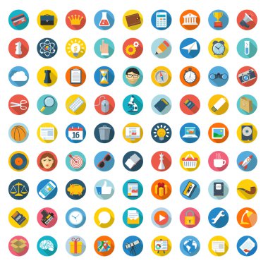 Minimalist düz UI Icon set.
