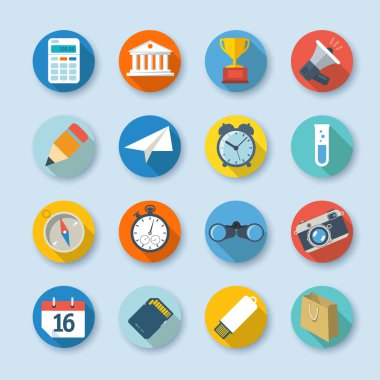 Minimalist düz UI Icon set.