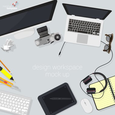 Yaratıcı stüdyo Tasarımcısı'nın çalışma alanı.