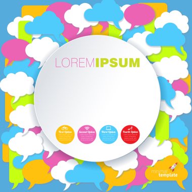 Bulut soyut şablonu.