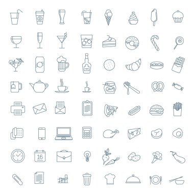 İnce çizgi simgesi toplama.