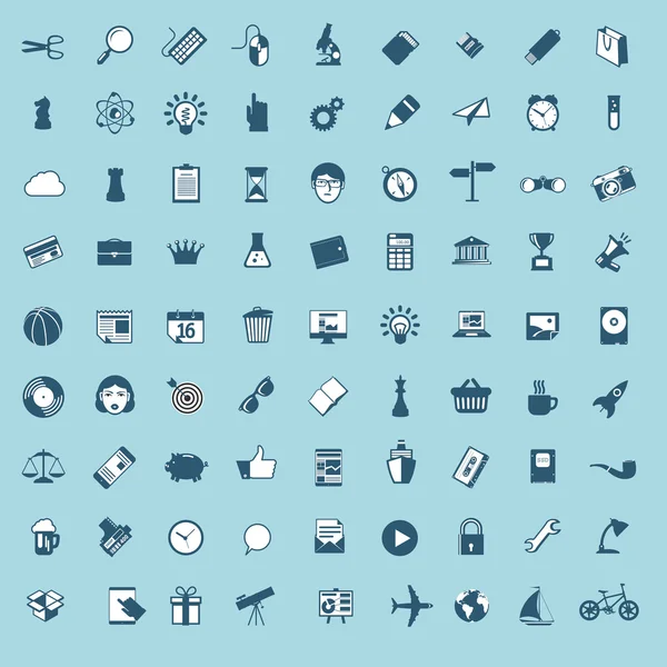 Minimalista conjunto de iconos plana ui . — Vector de stock