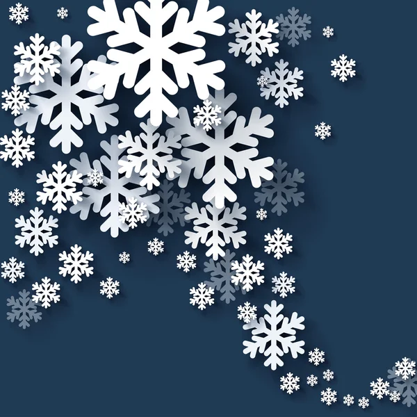 Christmas snowflakes background — Stock Vector