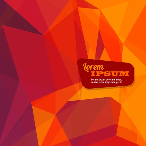 Geometrical fire orange background — Stock Vector
