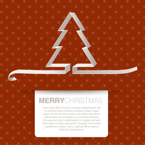 Neşeli Noel retro tebrik kartı — Stok Vektör