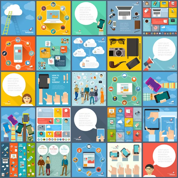 Düz ifographic evrensel topluluğu