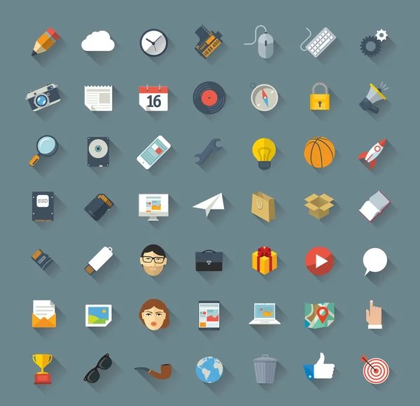 Set de iconos minimalista . — Vector de stock