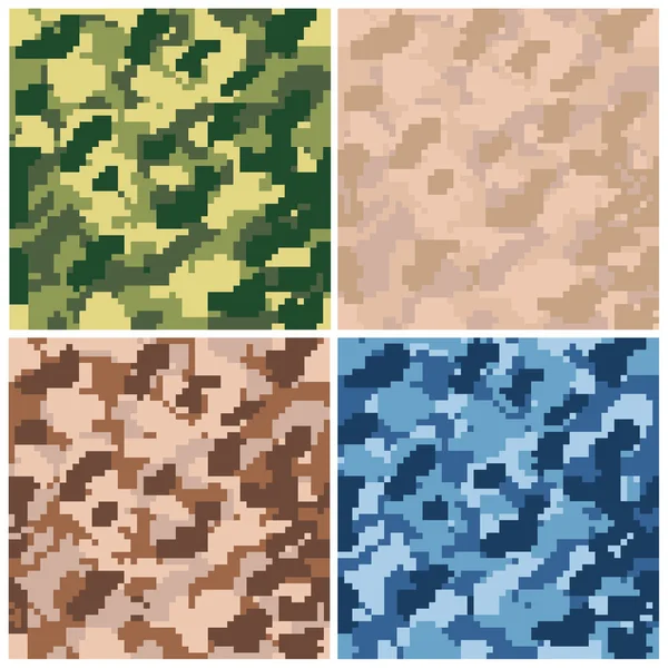 Seamless digital terrain camouflage pattern. — Stock Vector