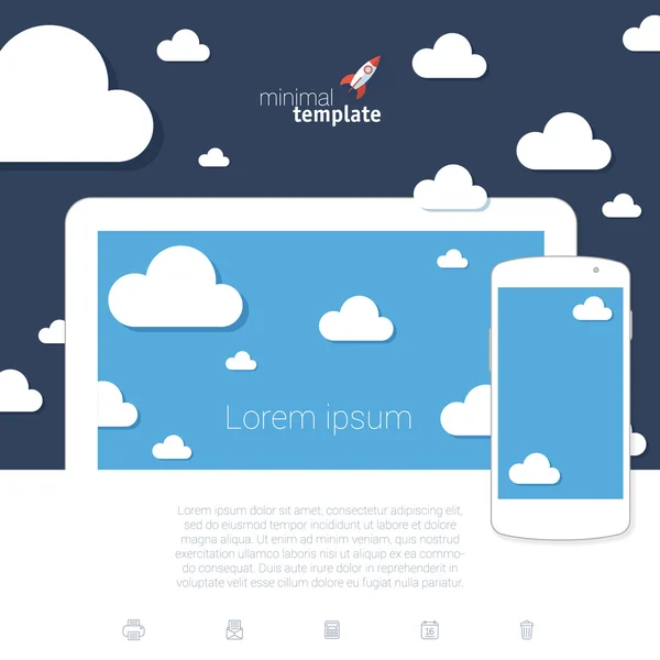 Cloud-Infografiken. Vorlage. — Stockvektor