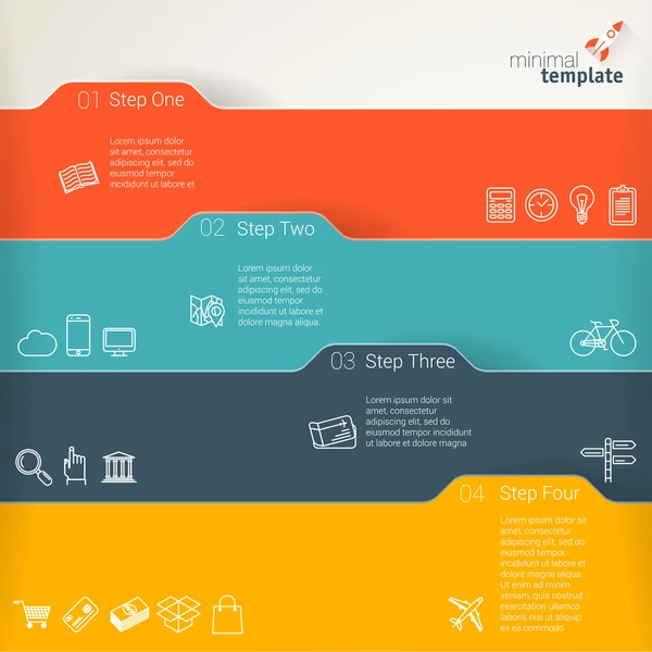 Färg mappar. Infographic diagram — Stock vektor