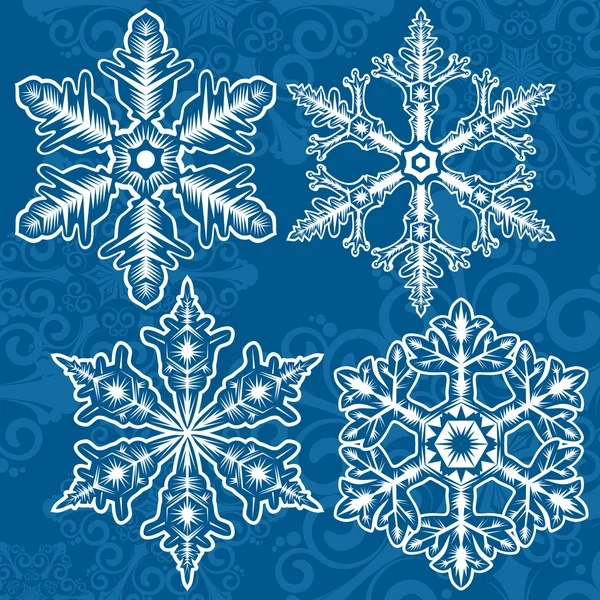 Snowflakes. Christmas and new year — Stock Vector