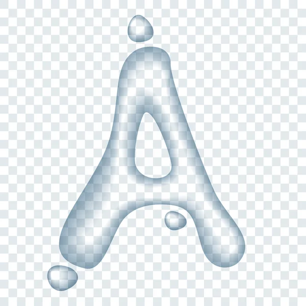 Water transparante Abc. Letter A. — Stockvector