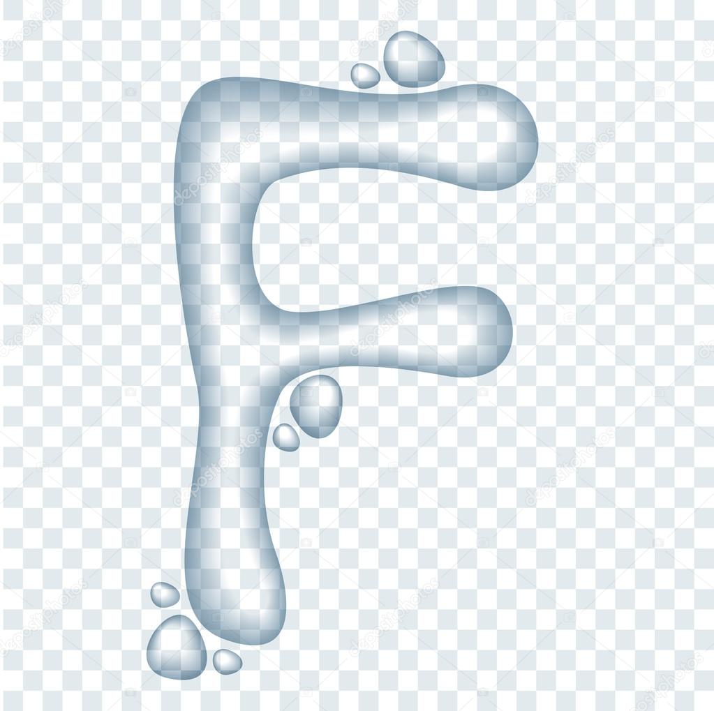 Clear water   ABC. Letter F
