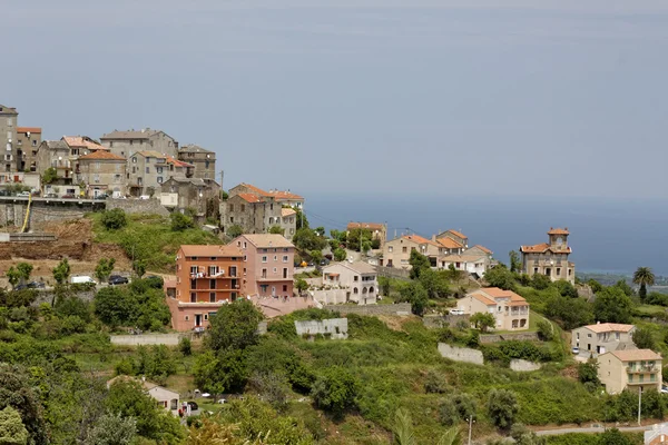 Χωριό της cervione, castagnicca, costa verde, βόρειο τμήμα της Κορσικής, Γαλλία — Φωτογραφία Αρχείου