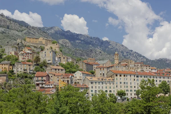 View of the the old town and Citadel, Corte, Central Corsica, France Stock Picture