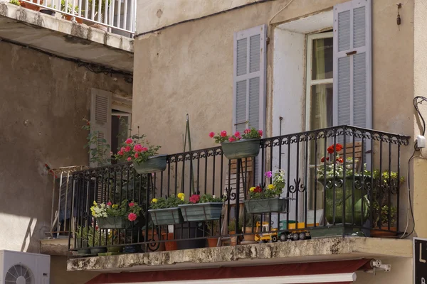Eski kasaba Bonifacio, Corsica, Fransa, Avrupa'nın balkon