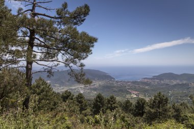 Dağ Monte Perone, Elba, Toskana, İtalya, Avrupa'yı göster
