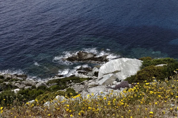 Marina de Giottani, Cap Corse, west coast, Korsyka — Zdjęcie stockowe