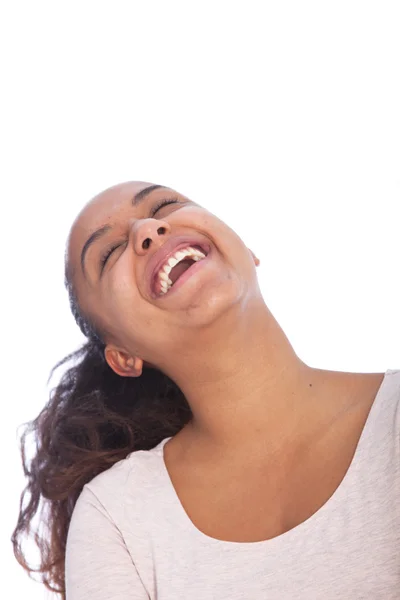 Happy Young Asian Woman Laughing Out Loud — Stock Photo, Image