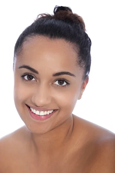 Bare Asian Indian Young Woman Looking at Camera — Stock Photo, Image