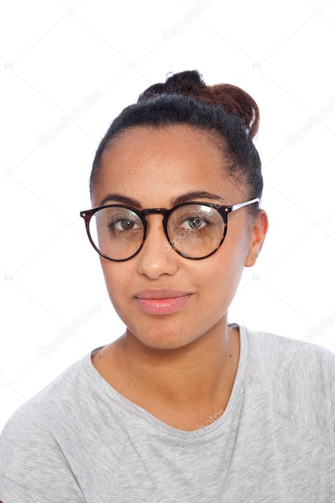 Close up Asian Indian Girl Wearing Eyeglasses