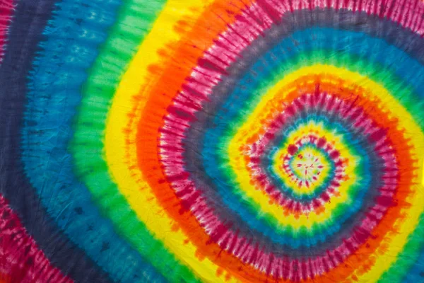 Vibrant and Colorful Tie-Dyed Swirl — Stock Photo, Image