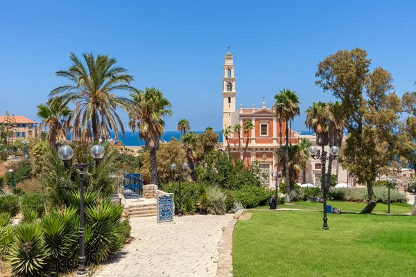 St. peter 's church in jaffa, israel. — Stockfoto