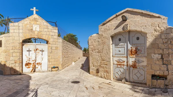 Eingang zum christlichen Friedhof in jerusalem, israel. — Stockfoto