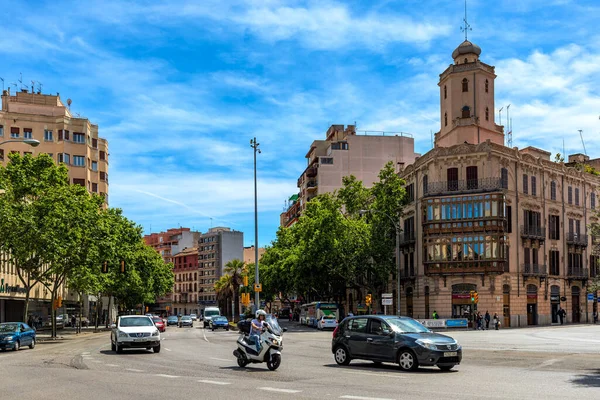 Palma Španělsko Května 2019 Pohled Městskou Silnici Budovy Pod Modrým — Stock fotografie