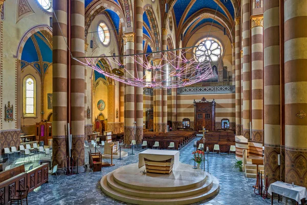 Alba Italy June 2020 Interior View San Lorenzo Cathedral Aka — Stock Photo, Image