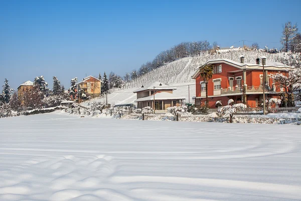 Vista rural invernal . — Fotografia de Stock