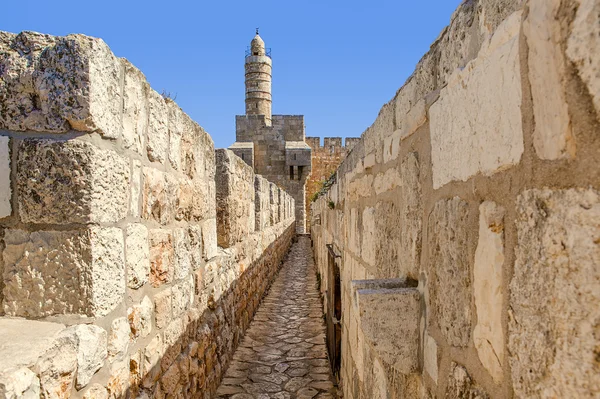 Wieża Dawida w Jerozolimie, Izrael. — Zdjęcie stockowe