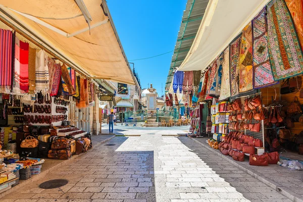 Marknaden i gamla staden i jerusalem, israel. — Stockfoto