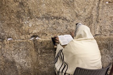 Dua ederken Western Wall Kudüs, İsrail.