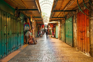 Eski şehir Kudüs'ün ' ın Bazaarı.