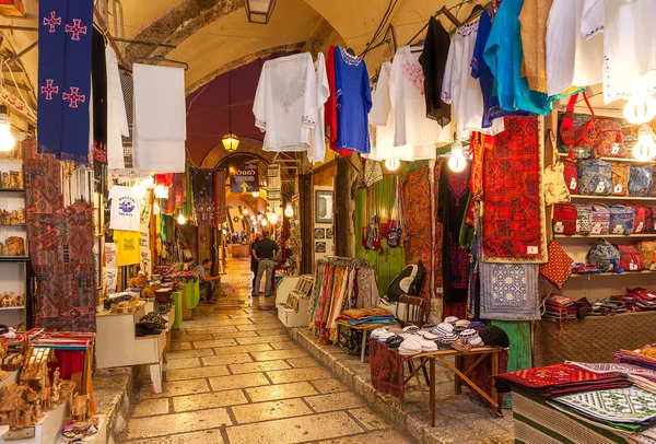 Antiguo mercado de Jerusalén, Israel . — Foto de Stock