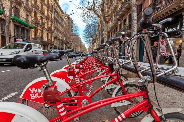 Cyklar station i Barcelona. — Stockfoto
