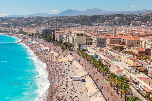 Anglais mesire ve Nice, Fransa şehir görüntüleme. — Stok fotoğraf
