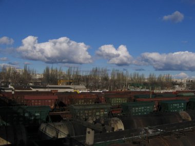 Tren istasyonunda trenler