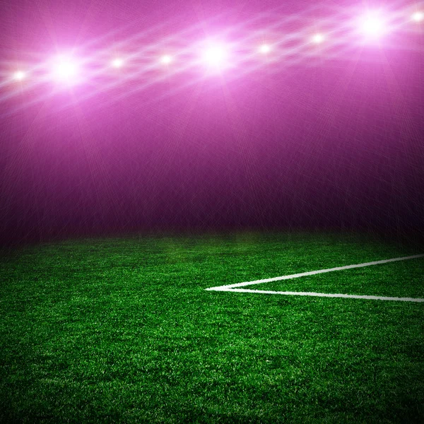 Soccer green field — Stock Photo, Image