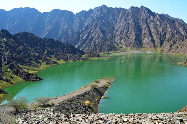 Wadi Shab oaza w Zjednoczonych Emiratach Arabskich — Zdjęcie stockowe