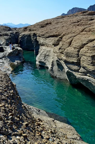 Natürliches Wadi in uae — Stockfoto