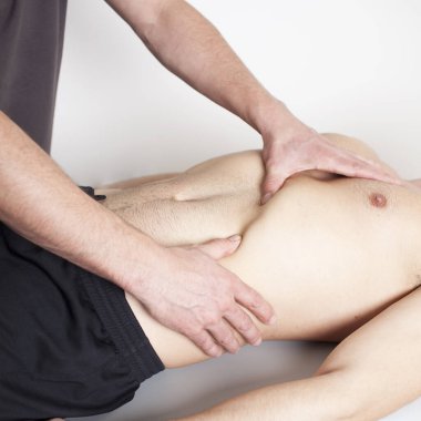 Terapist Masajcı Hasta Rehabilitasyon Konsepti