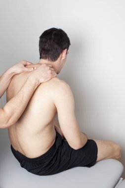 Terapist Masajcı Hasta Rehabilitasyon Konsepti