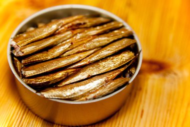 bir teneke konserve hamsi füme