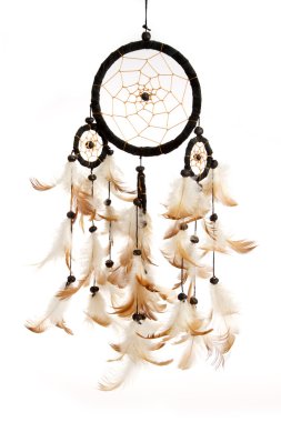Beyaz arka plan üzerinde izole dreamcatcher
