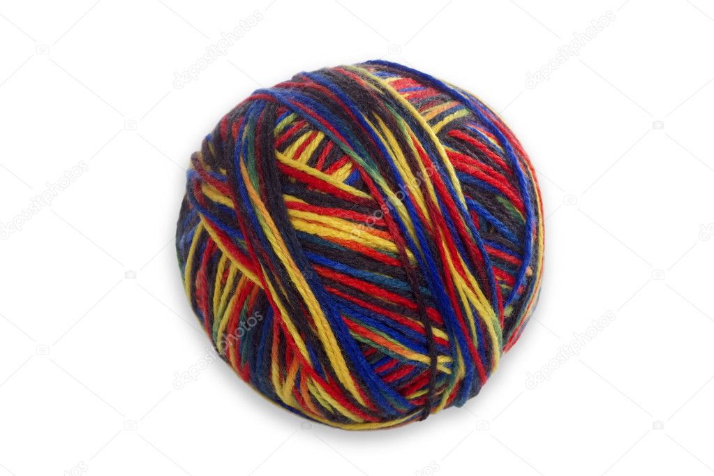 Colourful Wool isolated