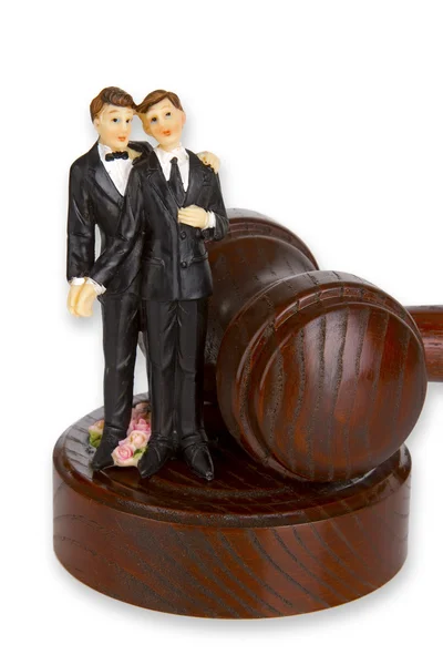 Gay figurine with court Hammer in Detail — Stock Photo, Image